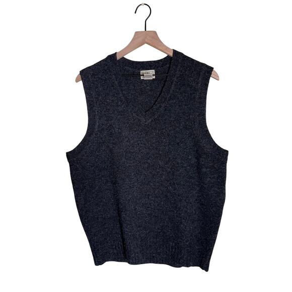 VINTAGE L.L. BEAN wool dark academia pullover sweater vest M - Picture 1 of 4